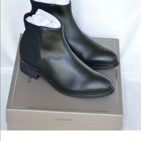 NWB BCBG SlipOn Low Boot Black Leather 9M Orig$278 - Picture 4 of 7